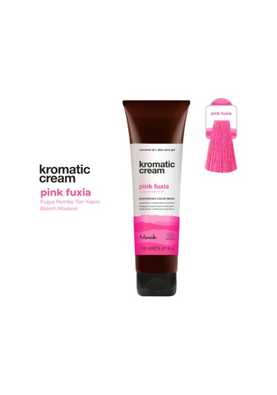 Nook Kromatic Cream Pink Fuxia Fuşya Pembe Ton Yapıcı Işıltı Veren Saç Maskesi 150ml-fuşya Saç Cilası