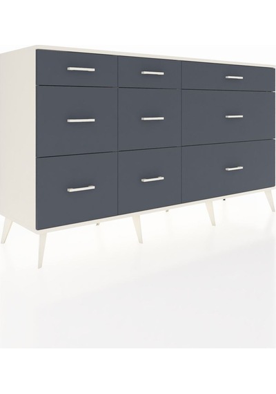 Kronos Konsol 9 Çekmeceli 176x59x99 Aytaşı-aytaşı/antrasit Aytaşı-aytaşı/antrasit