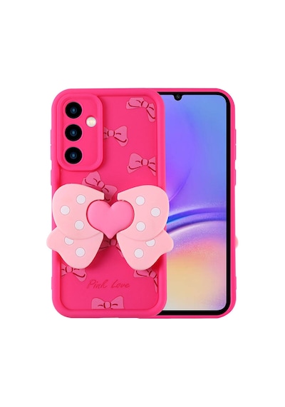 Zore Galaxy Uyumlu A05s Kılıf Kamera Korumalı Figür Tasarımlı Kapya Kapak-pembe Koyu Pembe Koyu