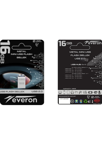 Everon 16gb Metal Usb Mini Flash Bellek