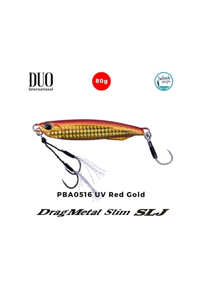 Duo Drag Metal Slim Slj Jig 80gr 90mm Pba0516 Uv Red Gold