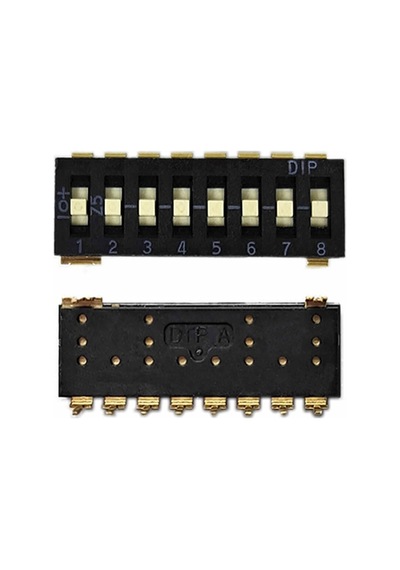 Tristate 8li Dip Switch 8 Pin Siyah Anahtar Açık Kapalı Seçim Adres Ayar + Off - Pull