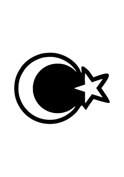 Ay Yıldız Motosiklet Siperlik Sticker 10 X 10 Cm