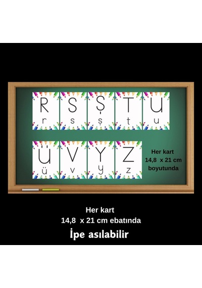 İlkokul Alfabe Kartları 01 Asılabilir 7