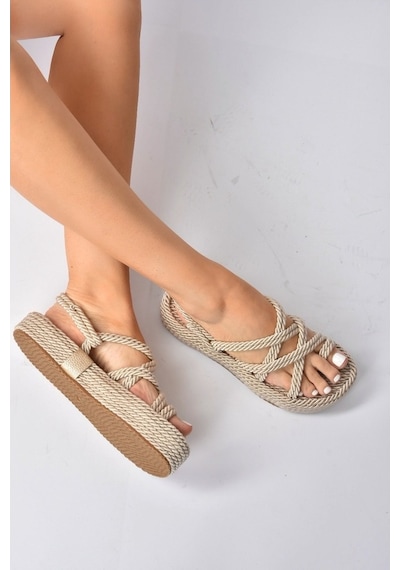 Fox Shoes Ten Kumaş Kadın Sandalet H596021304