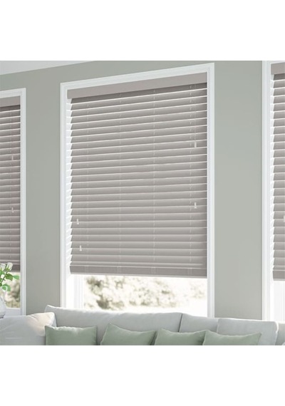 Ahşap Jaluzi Perde Polywood Jaluzi Perde 50Mm Gri
