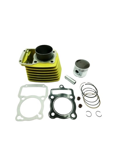 Motosiklet Silindir Komple Cg 125 56,5 Mm 15 P 69 Yüks. Kısa Petek Sarı