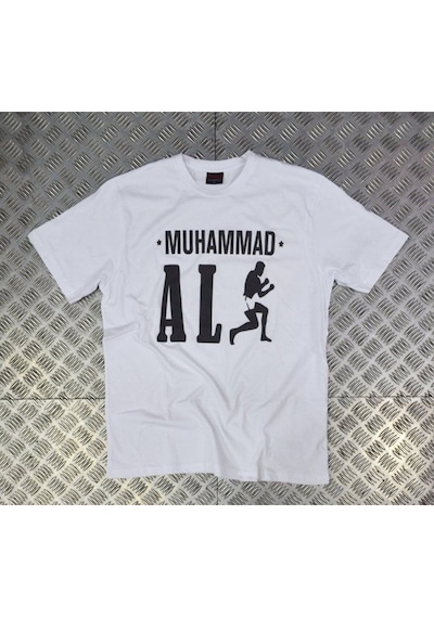 Stoned&Fame Muhammed Ali Baskılı T-shirt Beyaz