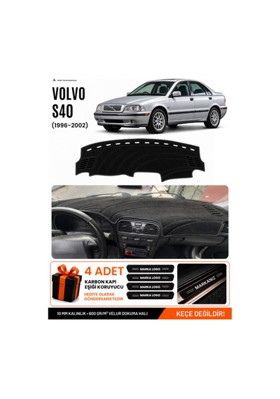Volvo S40 1996-2002 Uyumlu Torpido Koruma, Torpido Örtüsü, Torpido Kılıfı - Siyah - Vo001