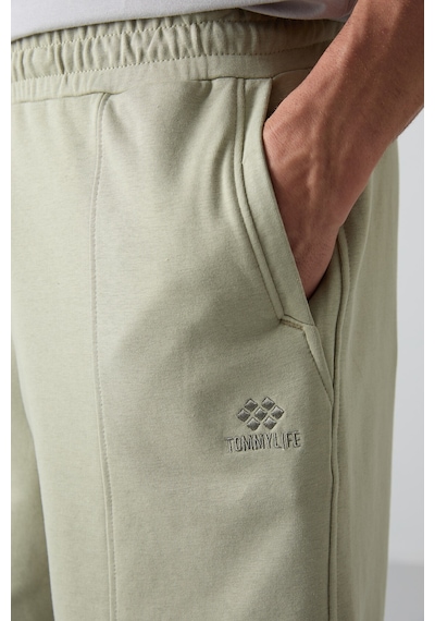 Tommy Life Çağla Pamuklu Kalın Yumuşak Dokulu Comfort Fit Basic Erkek Şort - 81261 Çağla