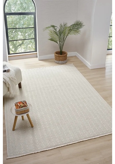 Seyran Halı Loopy 621 Krem %50 Polyester - Polipropilen Yolluk