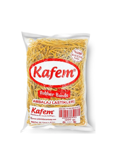 180 X 3 Mm Kafem Ambalaj Lastiği 30 Paket X 1000 Gram Koli
