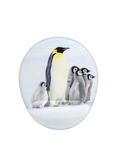 Penguen Ve Sevimli Yavrular Bilek Destekli Mouse Pad