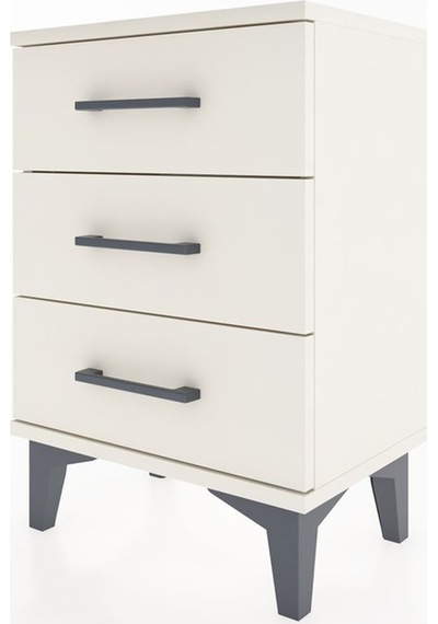 Arges Komodin 3 Çekmeceli 44x30x64 Aytaşı-aytaşı Aytaşı