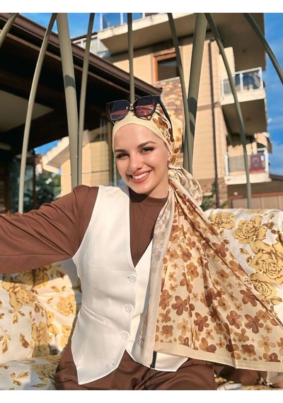 Blom Desen Soft Şal Sarı