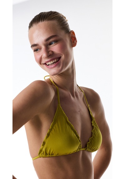 Penti Yeşil Emilia Frill Üçgen Bikini Üstü