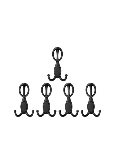 Arya Portmanto Askısı, Metal Vestiyer Askısı, Matsiyah, Duvar Ve Dolap Askılığı 5'li Set Vidalı Matsi Yah