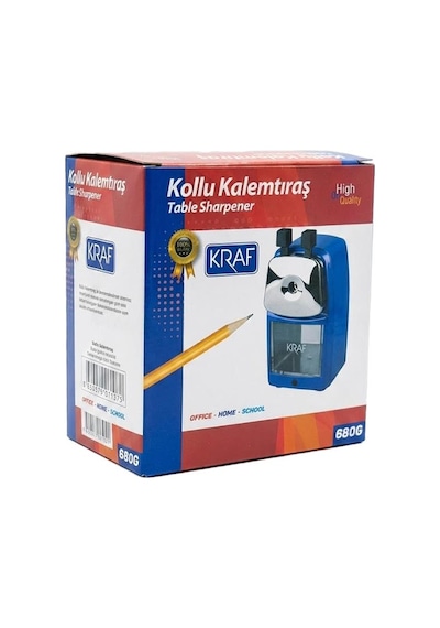 Kraf Masaüstü Kollu Kalemtıraş Mavi 680g
