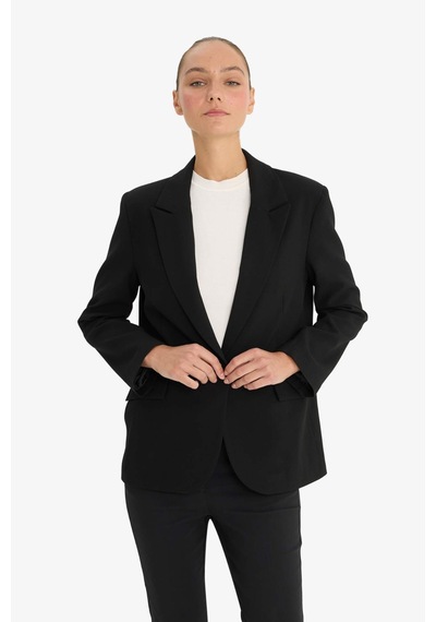 Defacto Regular Fit Düğmeli Blazer Ceket F9465AX25AU