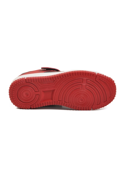 Kırmızı Siyah Cırtlı Erkek Çocuk Sneaker Haykat Kısa F Kırmızı-Siyah