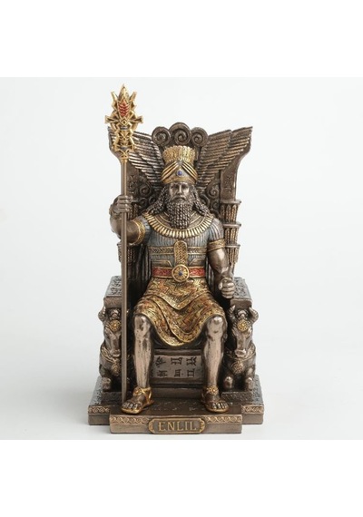 Tr Dekoratif Enlil Figürü Veronese Biblo Mitolojik Tema Şık Salon Dekoru Poliresin Dekoratif Obje 13x12,5x25 Cm Genel