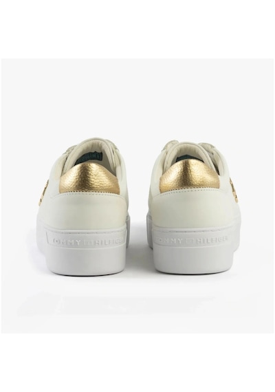 Tommy Hilfiger Platform Court Sneaker Metallıcs Krem