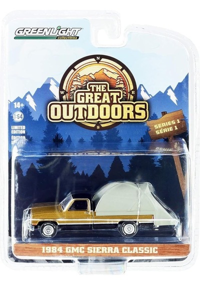 Greenlight 1984 Gmc Sierra Classic Truck The Great Outdoors Series 1 1:64 Model Araba