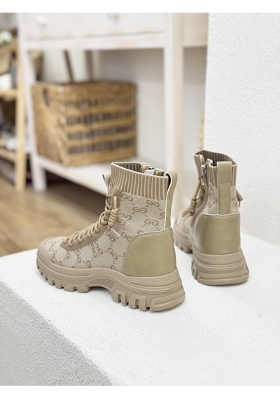 25k310-22 Örme Triko Boğazlı Sneaker Spor Ayakkabı Kadın 001