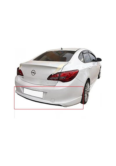 Opel Astra J Sedan Custom Arka Ek Difüzör Siyah Plastik 2011+ Arka-difizör-bodykit-ek-karlık