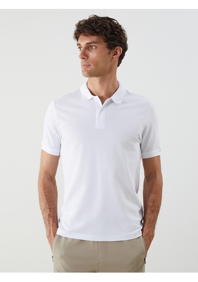 Lcwaıkıkı Classic Beyaz Polo Yaka Kısa Kollu Pike Erkek Tişört