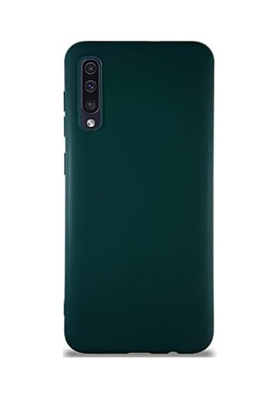Galaxy A50 İle Uyumlu Kılıf Soft Premier Renkli Silikon Kapak - Yeşil 50 x 22
