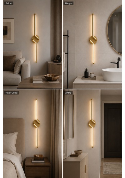 Rosa Modern Led Duvar Apliği Günışığı Eskitme