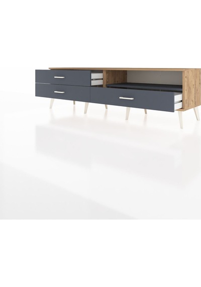 Hyperion Tv Ünitesi Tek Raflı 3 Çekmeceli 176x44x51 Çam-antrasit/antrasit Antrasıt/antrasıt Hyperion Tv Ünitesi Tek Raflı 3 Çekmeceli 176x44x51 Çam-antrasit/antrasit Antrasıt/antrasıt