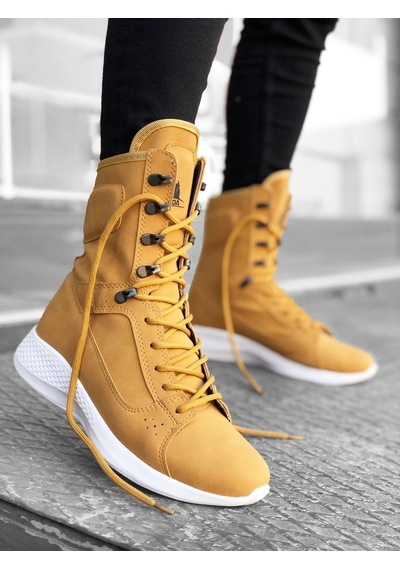 Ba0600 Bağcıklı Camel Sarı Boksör Unisex Spor Postal Bot