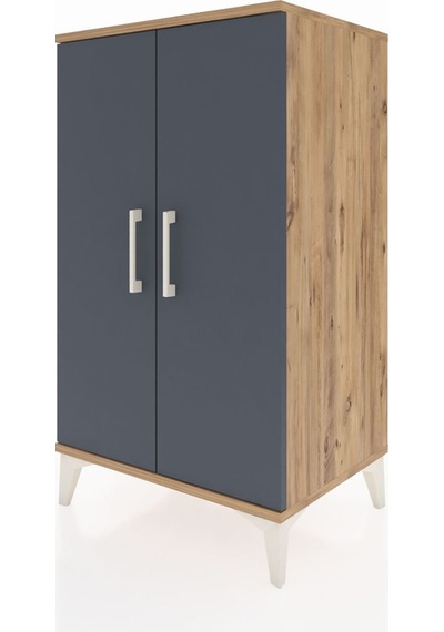 Hyperion Komodin 2 Kapaklı 60x44x106 Çam-antrasit Çam