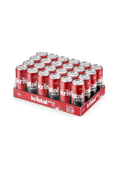 Kristal Kola Şekersiz 330 ml Gazlı İçecek 24'lü