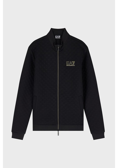 Ea7 Logolu Regular Fit Dik Yaka Fermuarlı Erkek Sweat Sweat 7m002246 Af26241 Uc001 Siyah