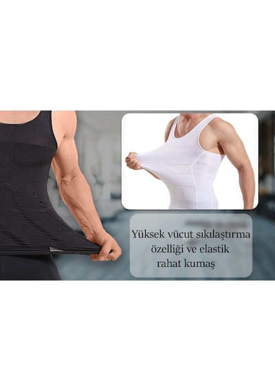 Mistirik Torenova Erkek Korse Atlet Göbek Sarkmalarınızı Sıkılaştırır Fit  Siyah Renk Siyah