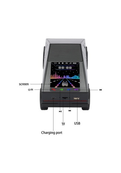 Cybertruck Görünümlü Bluetooth Speaker Sd Kart Usb Fm Radyolu Şarjlı Taşınabilir Hoparlör
