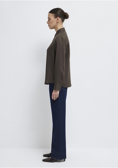 Mavi - Haki Tencel Liyosel Gömlek 1211506-71603 Yeşil