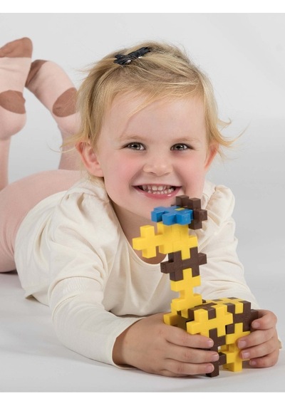 Plus - Plus Minecraft Temalı Silindir Kutuda Big Giraffe - Büyük Zürafa Lego Yapı Oyuncağı