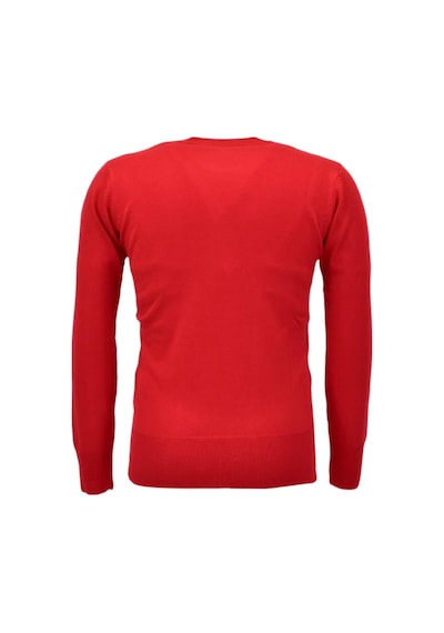 Kadın Sıfır Yaka Spor Kazak Bgl-st04085 Kırmızı