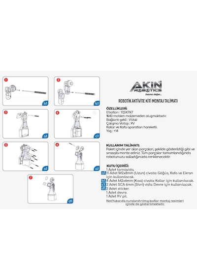 Robotik Aktivite Kiti Beyaz
