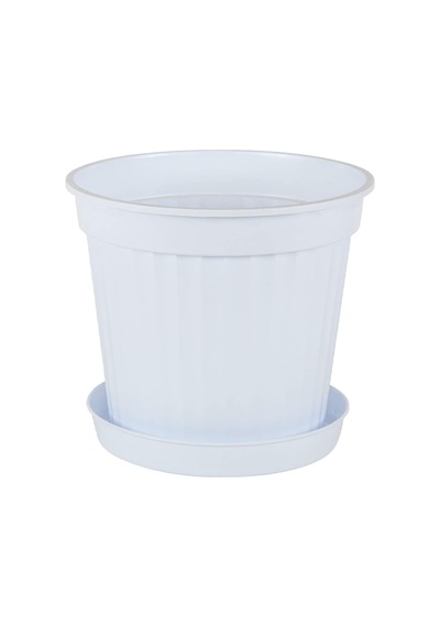 S212 Klasik Saksı Set No: 12 25 Litre 38 Cm, Beyaz