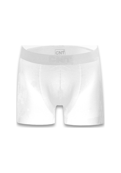 Cnt Erkek 2'li Likralı Boxer Beyaz Beyaz