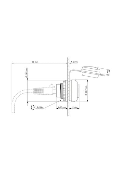 RJ45 CAT5e dişi/dişi ÇAP22 ETHERNET SOKETİ MURR 4000-73000-001000