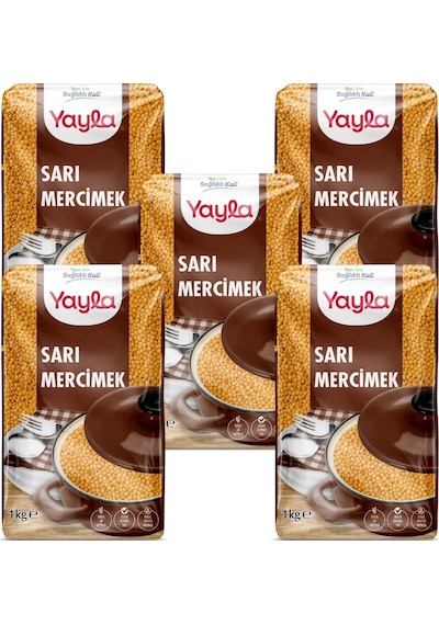 Yayla Sarı Mercimek 1 Kg X5