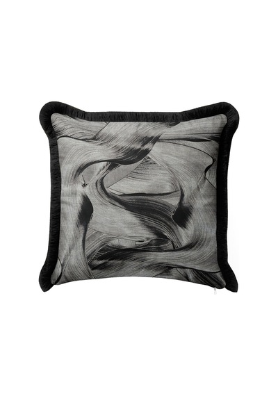 Modern Sanat Temalı Siyah Gri Saçaklı Yastık Kılıfı-dalga Motifler Modern Püsküllü Kırlent Kılıfı Grili Kehribar Modern Sanat Temalı Siyah Gri Saçaklı Yastık Kılıfı-dalga Motifler Modern Püsküllü Kırlent Kılıfı Grili Kehribar