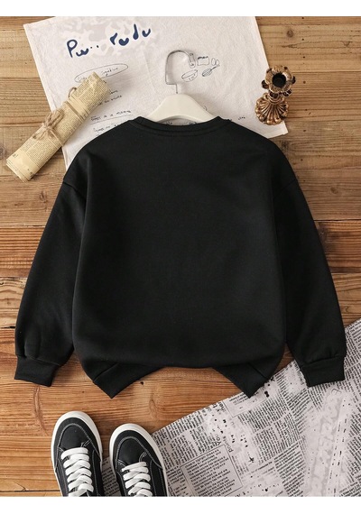 Startmore The Powerpuff Gırls X Tween Girl Casual Pattern Round Neck Long Sleeve Sweatshirt, Suit Çok Renkli