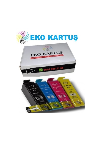 Eko Kartuş Epson Workforce WF-2660DWF 4 RENK(16XL T1631-1634 ) Mu